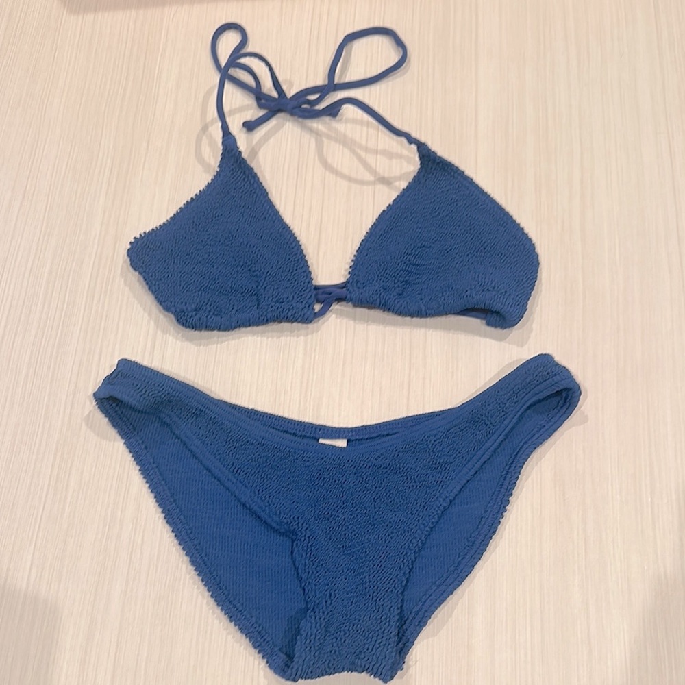 Bond Eye Australia Textured Blue Bikini Set